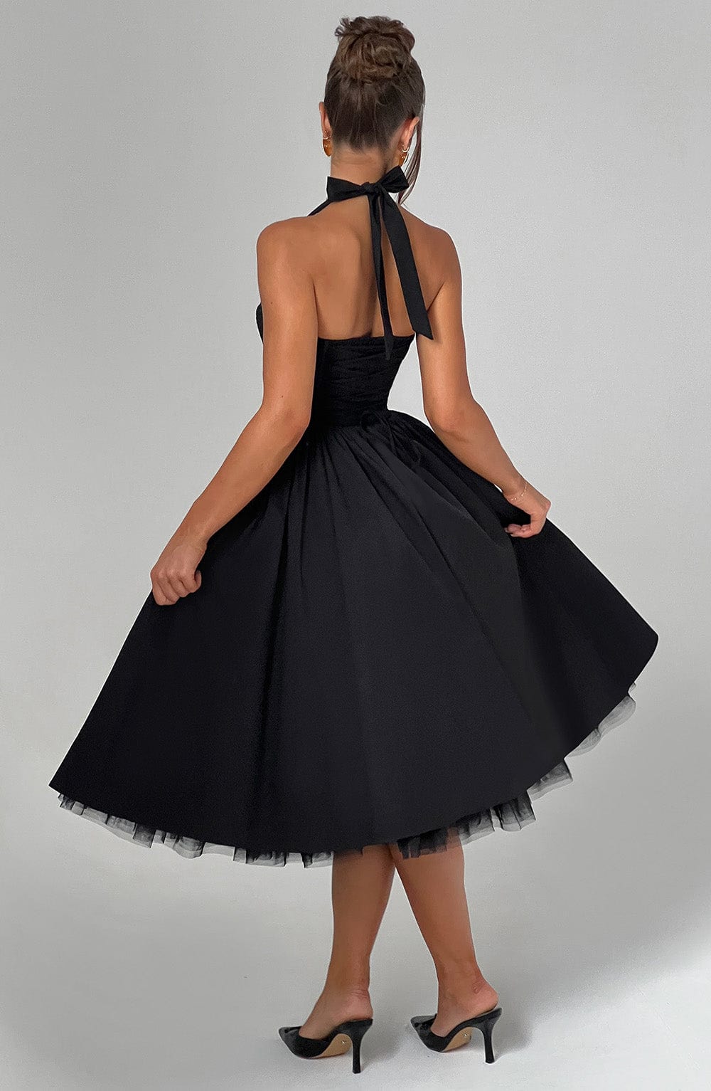 Eleanor | Halter Midi Elegant Dress