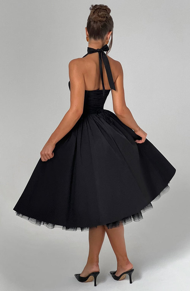 Eleanor | Halter Midi Elegant Dress