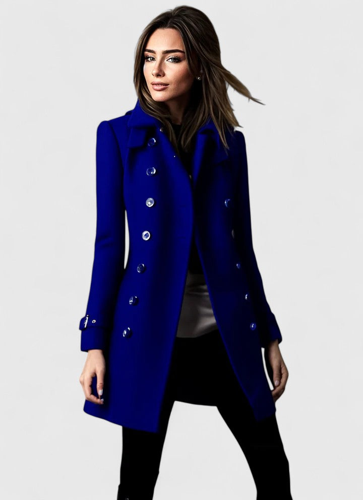Serilda | Double-Breasted Trench Coat with Buttons