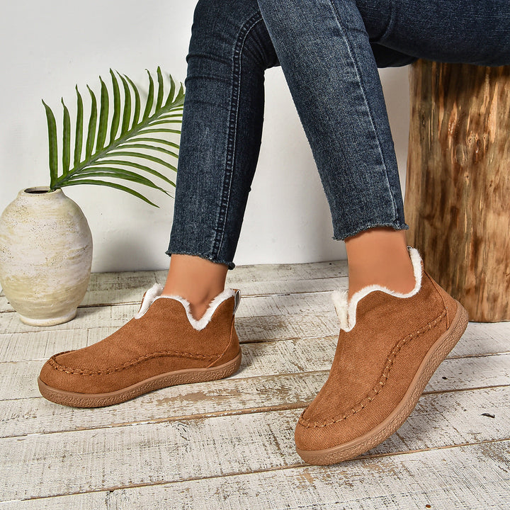 Jocelyn | Faux Fur Lined Slip-On Ankle Boots