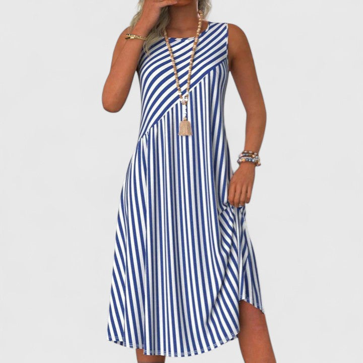 Anahid | Stripe Sleeveless Summer Dress