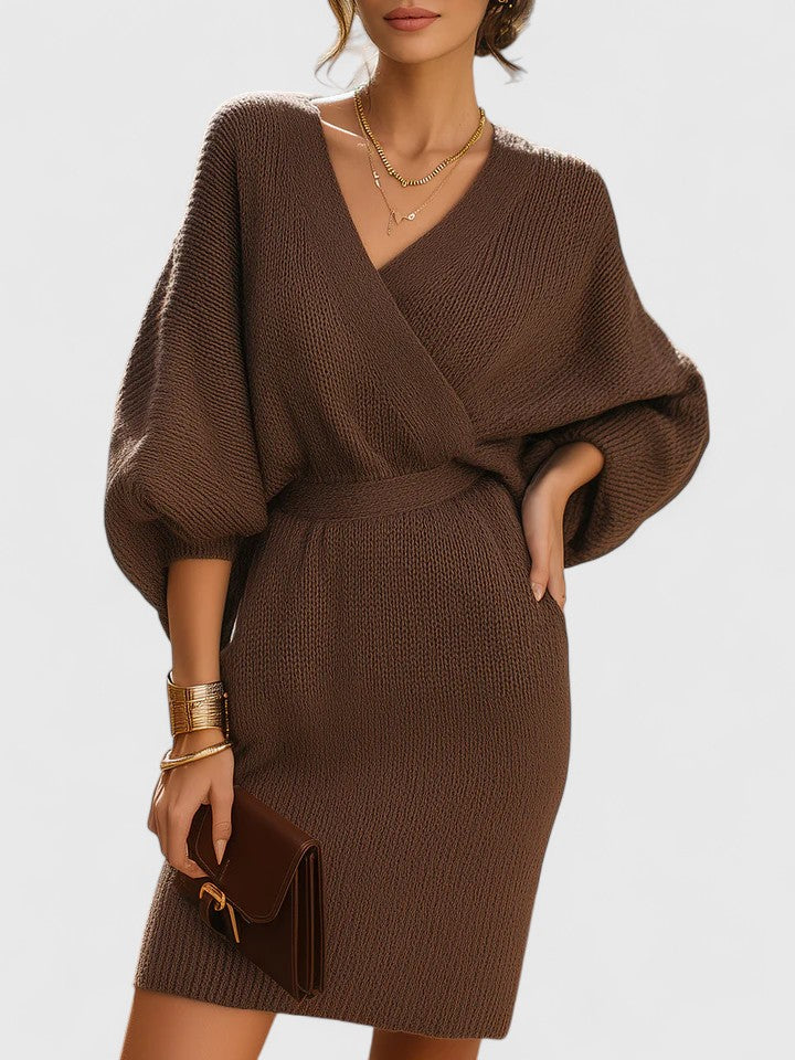 Darcy | Wrap Bishop Sleeve Dress