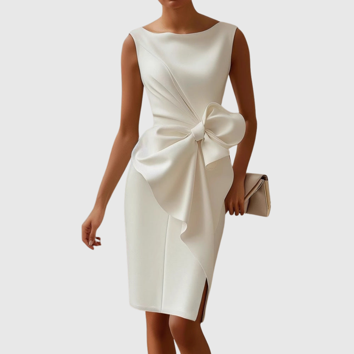 Carmen | Bow Detail Sleeveless Sheath Dress