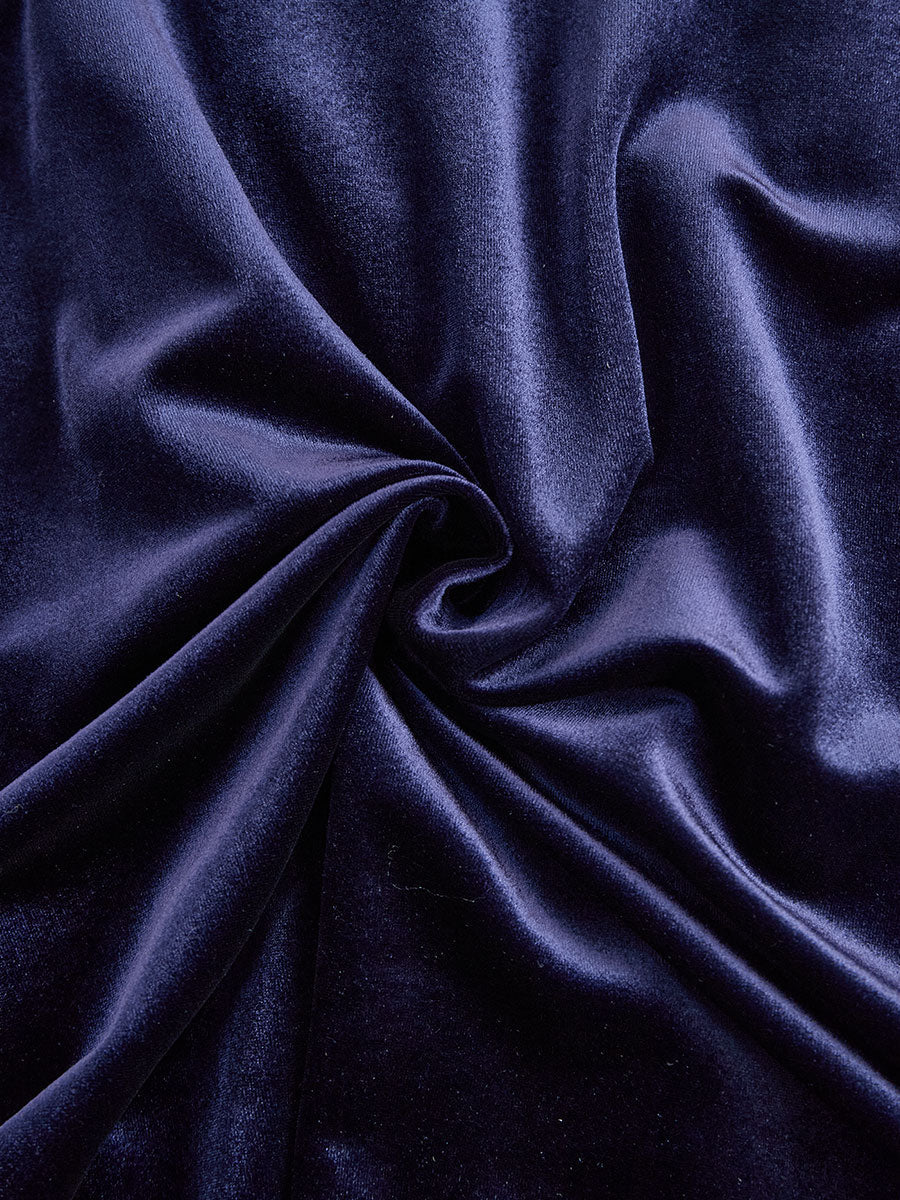 Cordelina | Navy Velvet Empire Waist Dress Long Sleeve