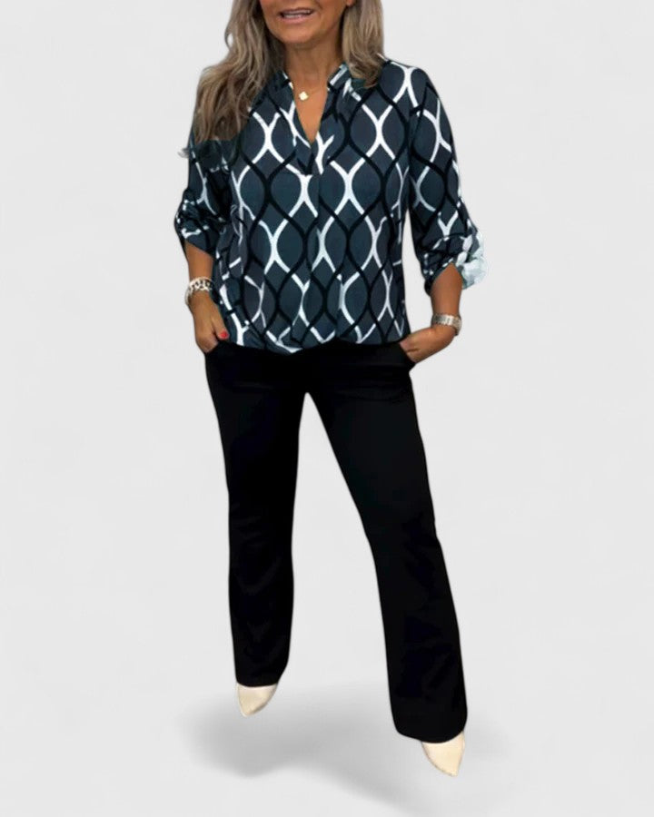 Anneliese | Graphic Print Blouse