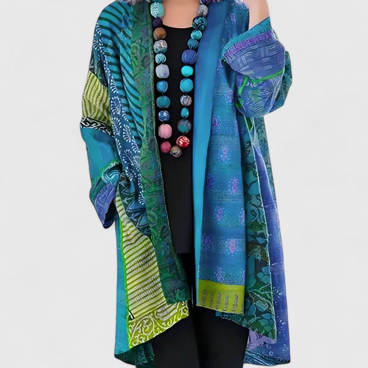 Ginevra | Patchwork Kimono Cardigan with Long Sleeves