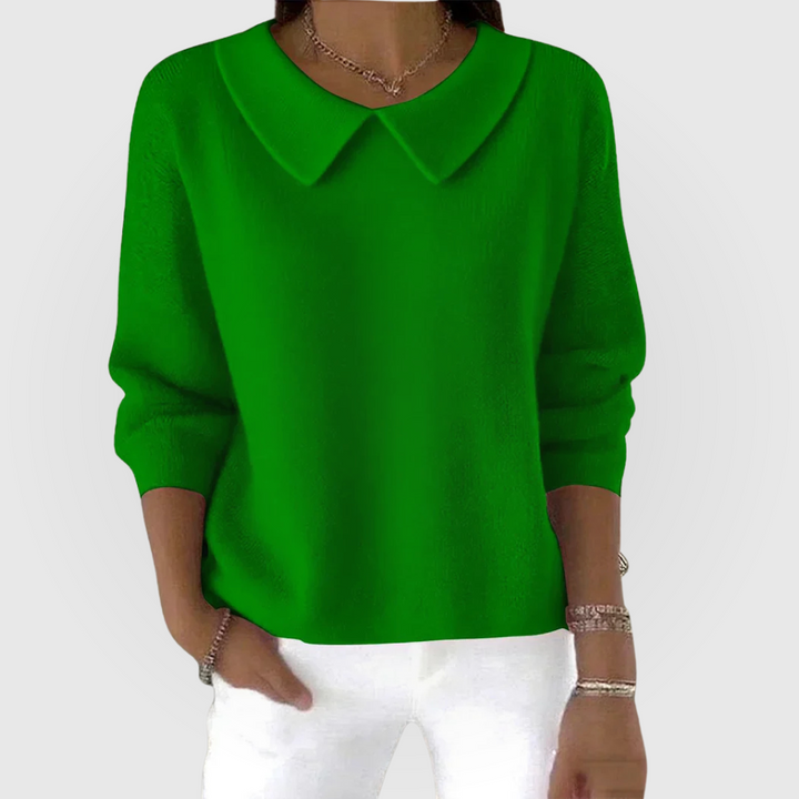Andromeda | Collared Long Sleeve Pullover Sweater