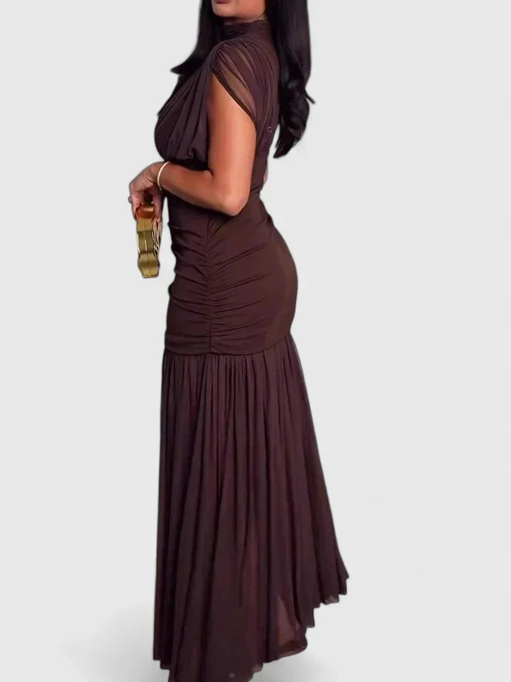 Tamsyn | High Neck Draped Maxi Dress