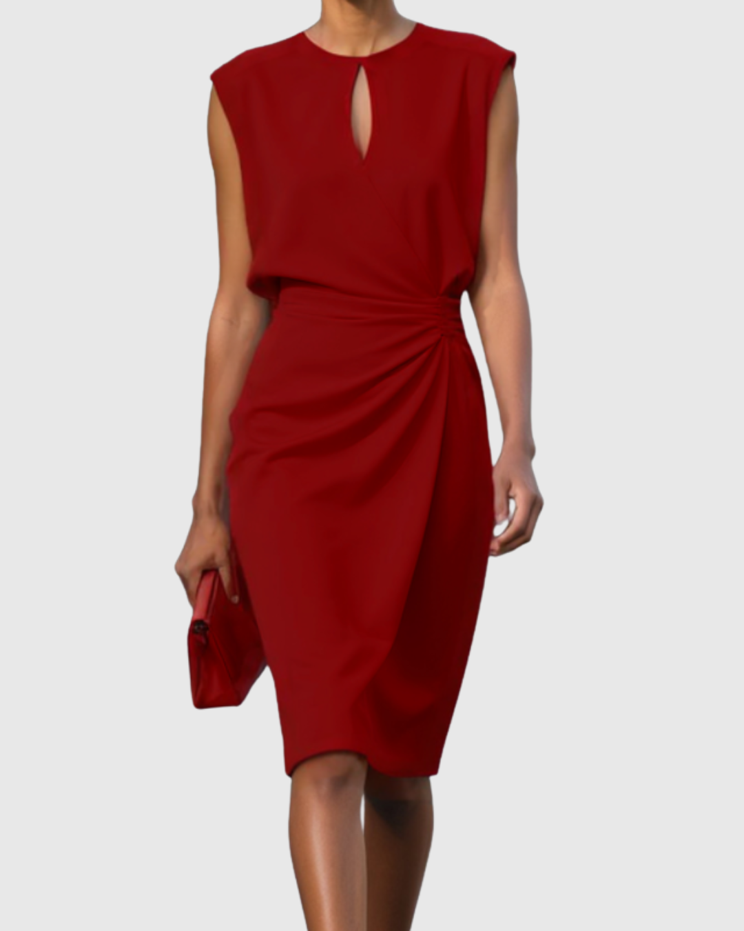 Eira | Sleeveless Sheath Dress with Keyhole Neckline