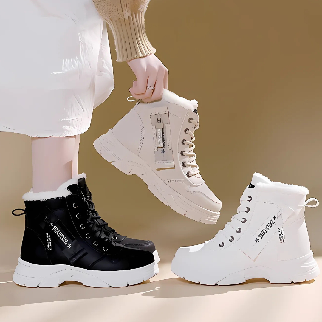 Marla | Lace-Up Faux Fur Lined Ankle Boots