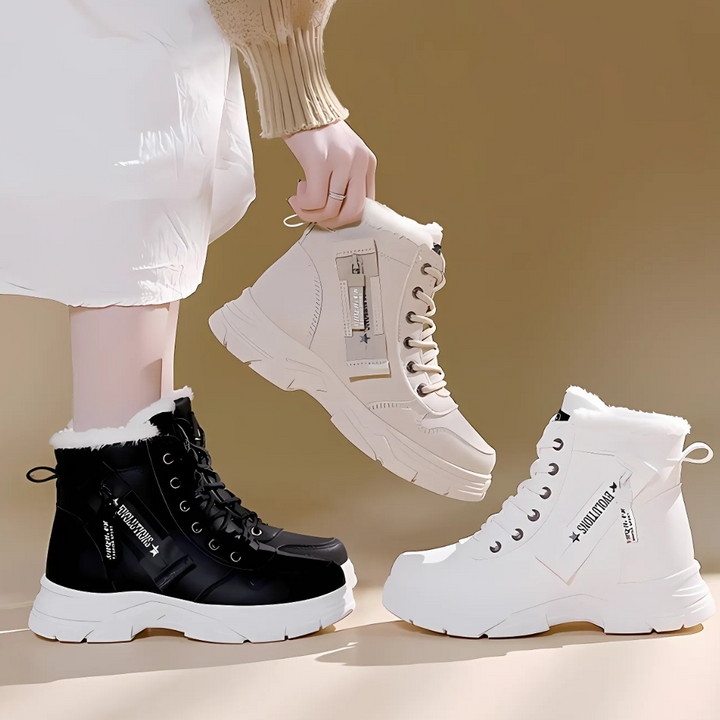 Marla | Lace-Up Faux Fur Lined Ankle Boots