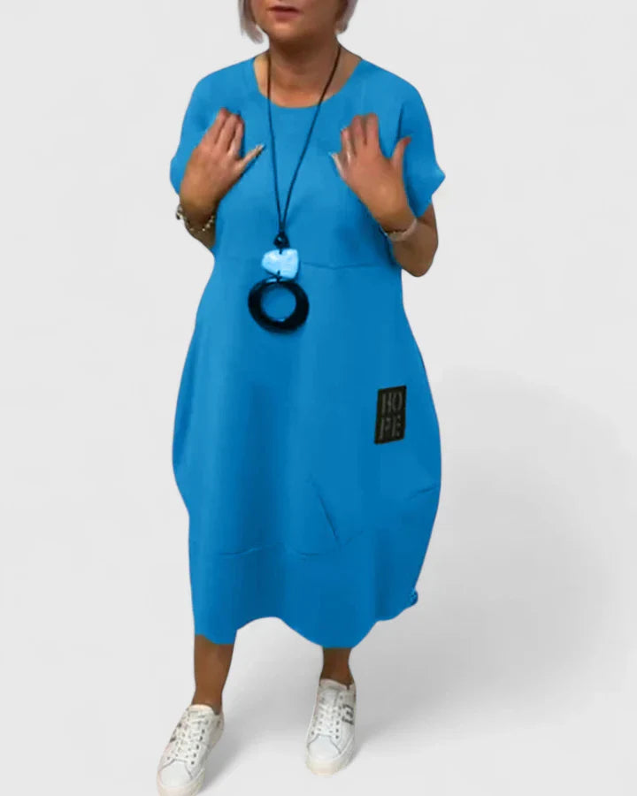 Aneliya | Loose-Fit Letter Print Dress