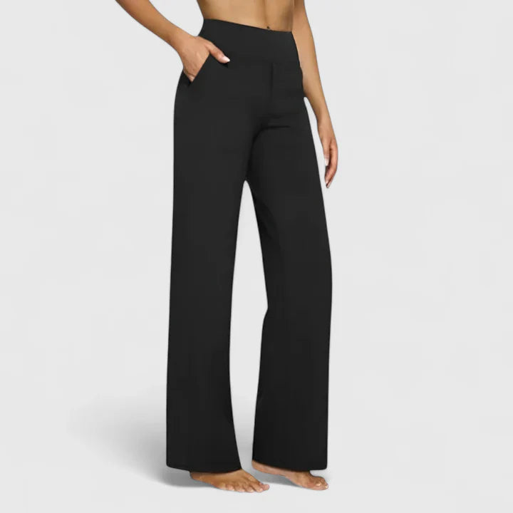 Lindsay | High Waist Wide Leg Pants with Pockets