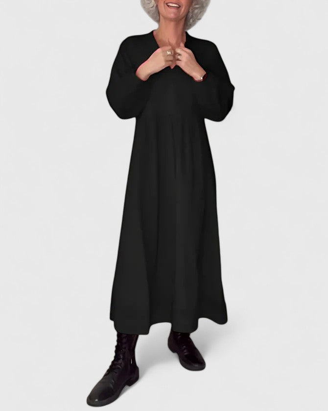 Esperance-Rose | Empire Waist Maxi Dress with Long Sleeves