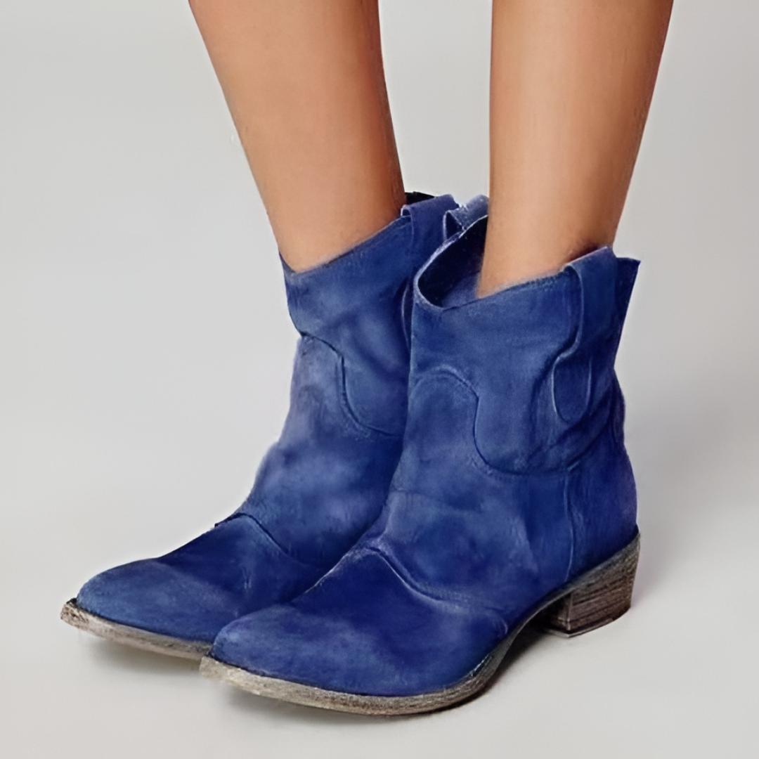 Rosalba | Western Ankle Boots with Block Heel