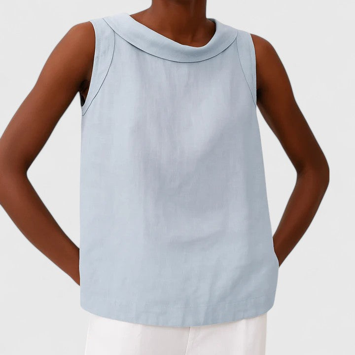 Tarah | Sleeveless Roll Neck Top for Women