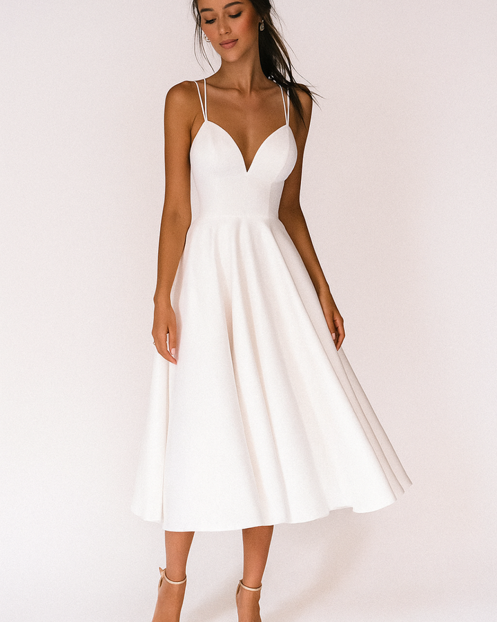 Cordeliane | Sweetheart Neckline A Line Midi Dress