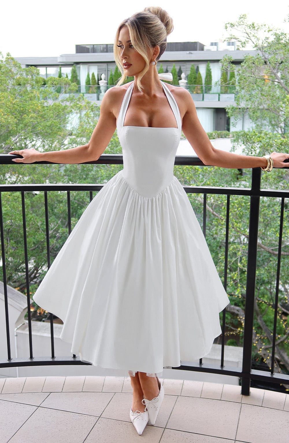 Eleanor | Halter Midi Elegant Dress