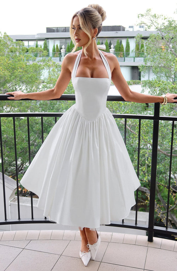 Eleanor | Halter Midi Elegant Dress