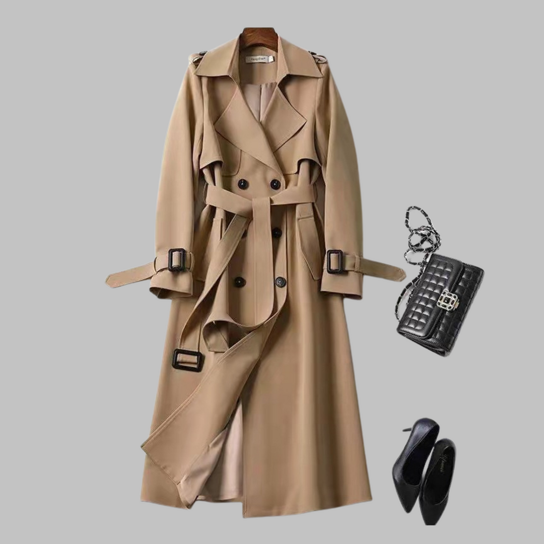 Anatolia | Belted Trench Coat with Lapel Collar