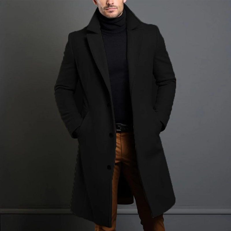 Victor | Classic Lapel Long Coat