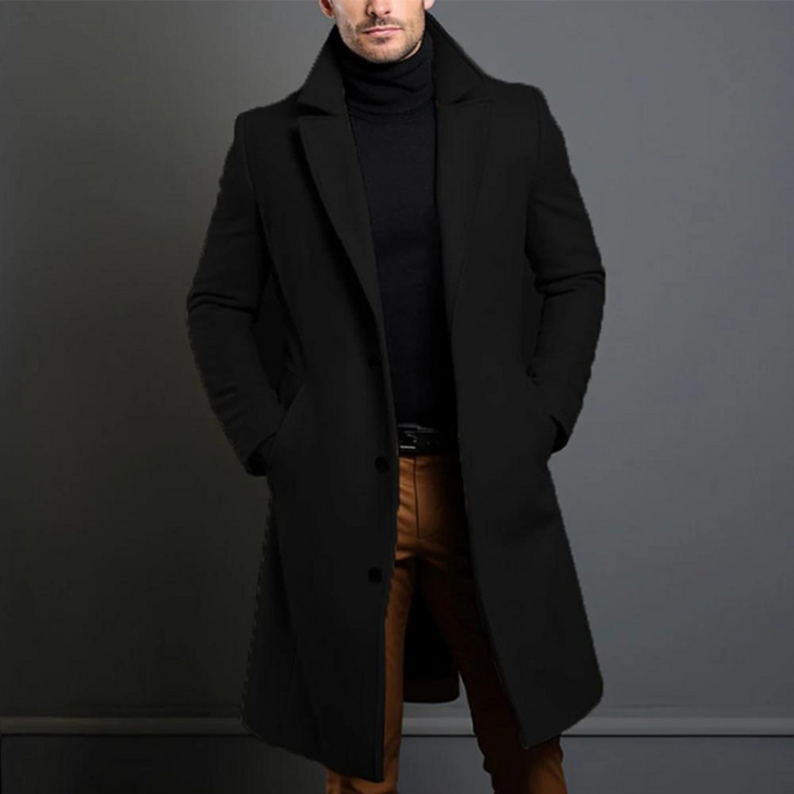 Victor | Classic Lapel Long Coat
