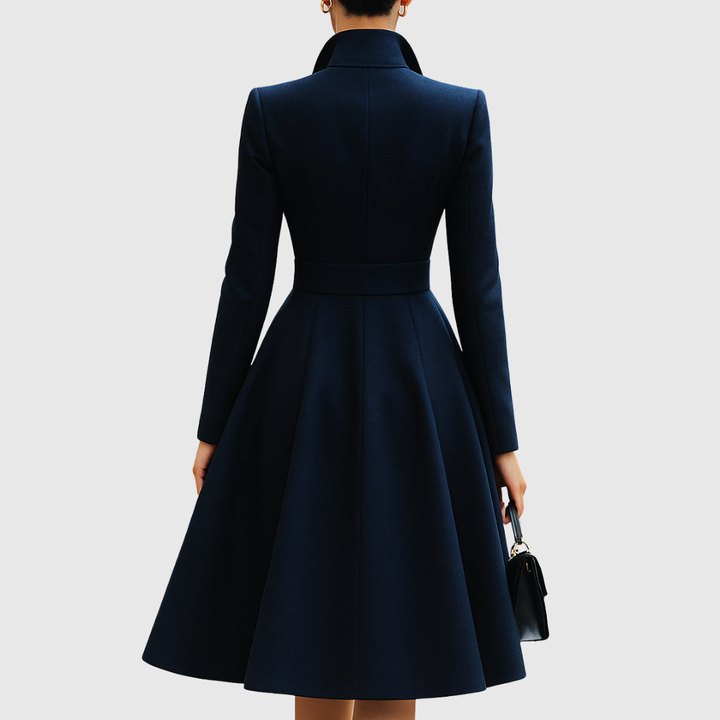 Cleopatrae | Navy Blue Tailored A Line Dress