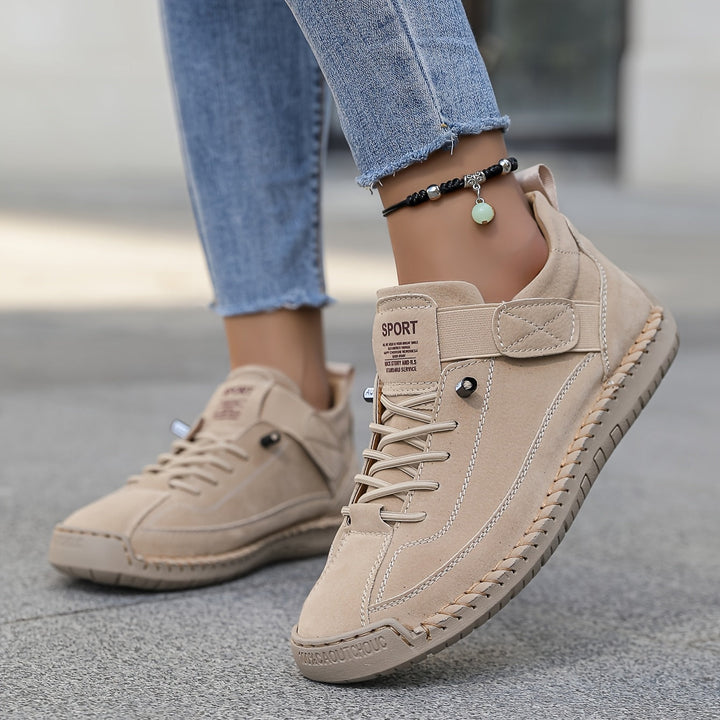 Teagan | Lace-Up Padded High Tops with Stitching