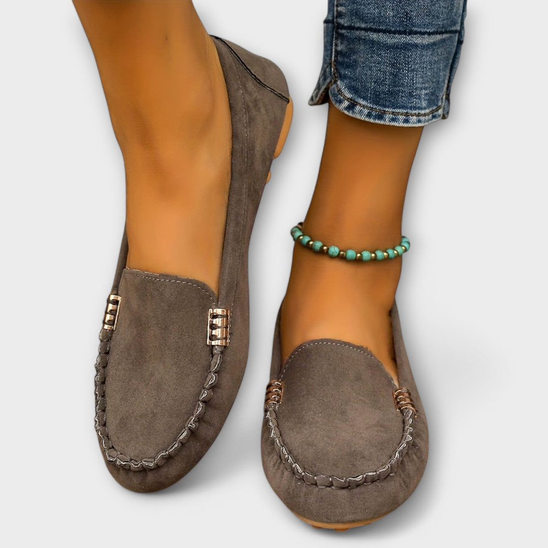 Karis | Slip-On Loafers with Stitched Detail