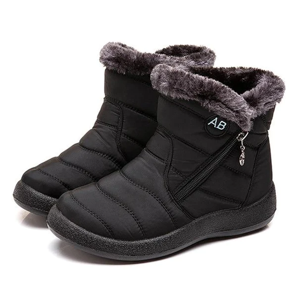Maite | Faux Fur Ankle Boots with Zipper
