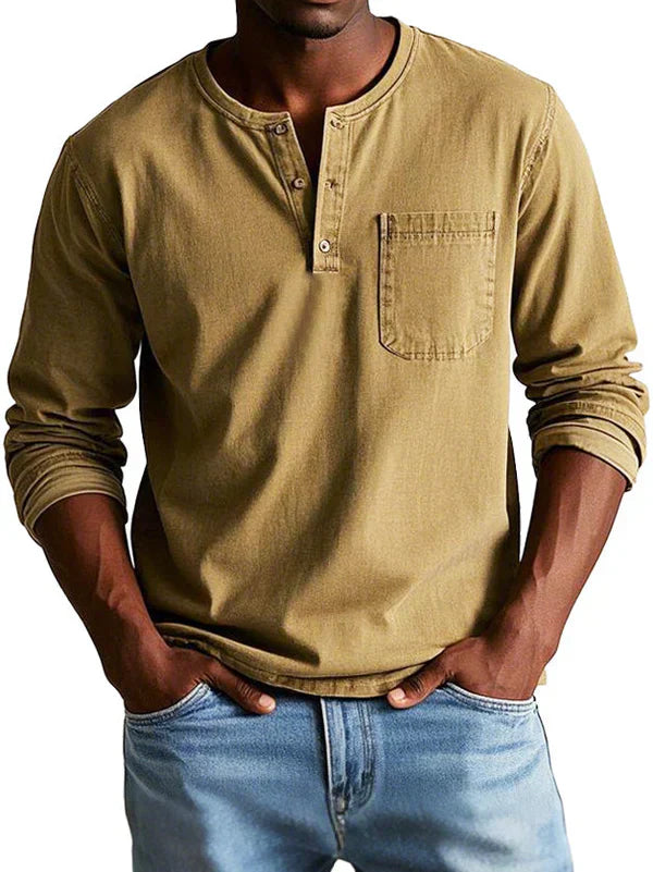 Cole | Casual Henley Long-Sleeve Shirt