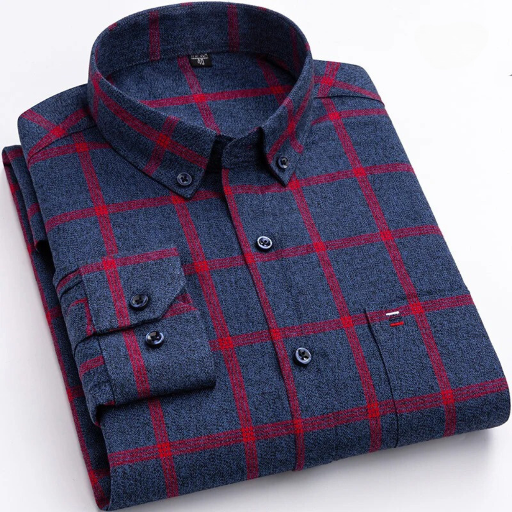 Jeffrey | Button-Down Checkered Pattern Shirt