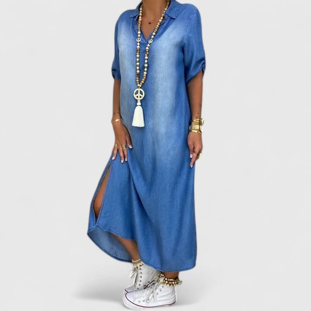 Stephanie | Denim Dress Side Split