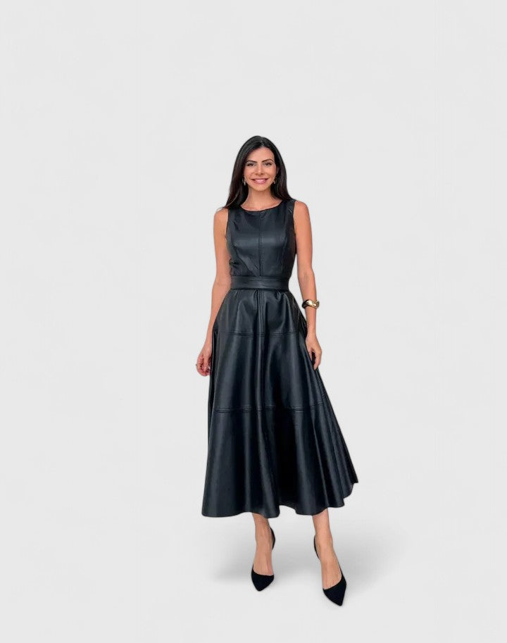 Eliana | Sleeveless Fit and Flare Dress Midi