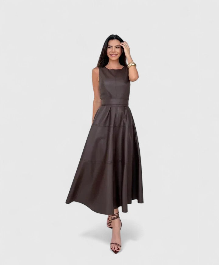 Eliana | Sleeveless Fit and Flare Dress Midi