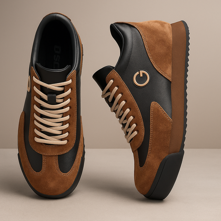 Derek | Contrast Panel Lace-Up Sneakers