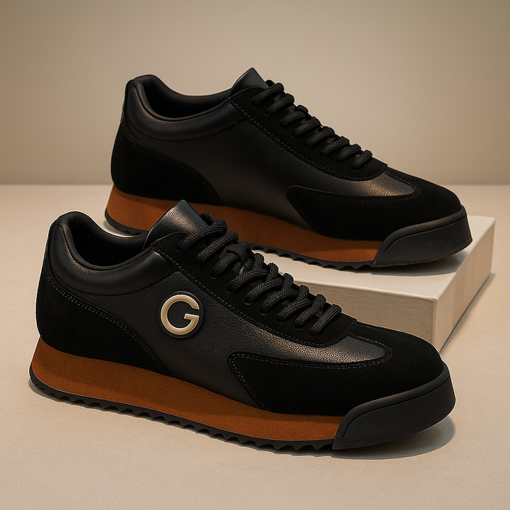 Derek | Contrast Panel Lace-Up Sneakers