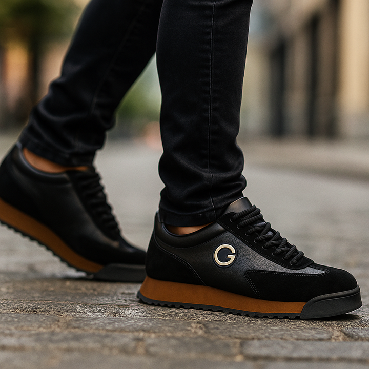Derek | Contrast Panel Lace-Up Sneakers