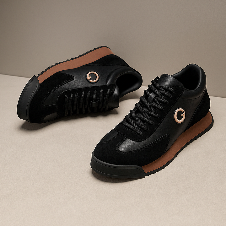 Derek | Contrast Panel Lace-Up Sneakers