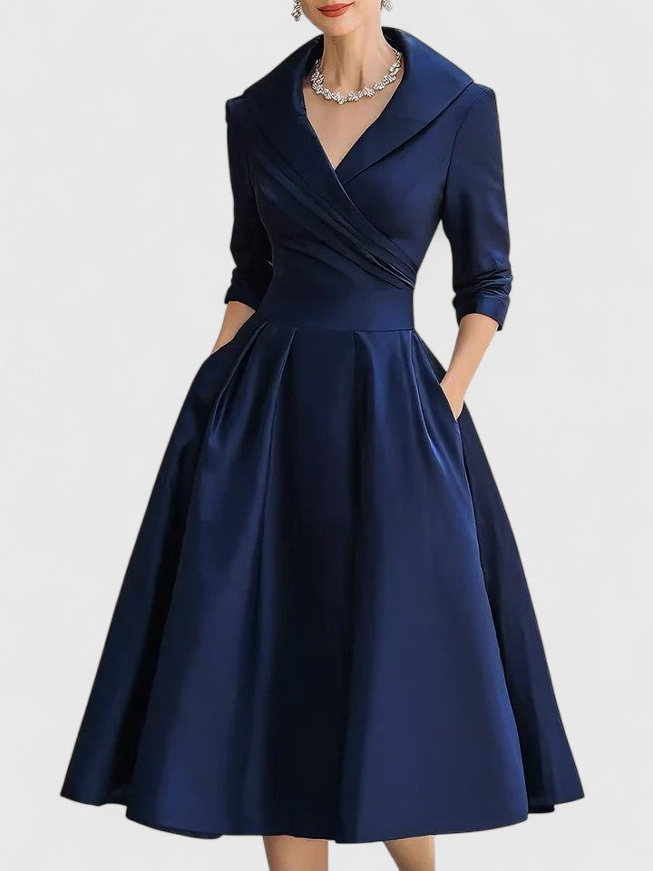 Aimee | Fitted Midi Evening Dress