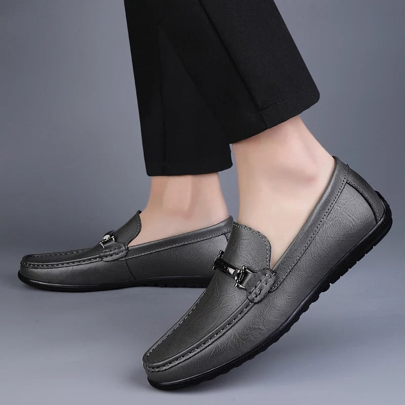 Donald | Metal Accent Formal Loafers