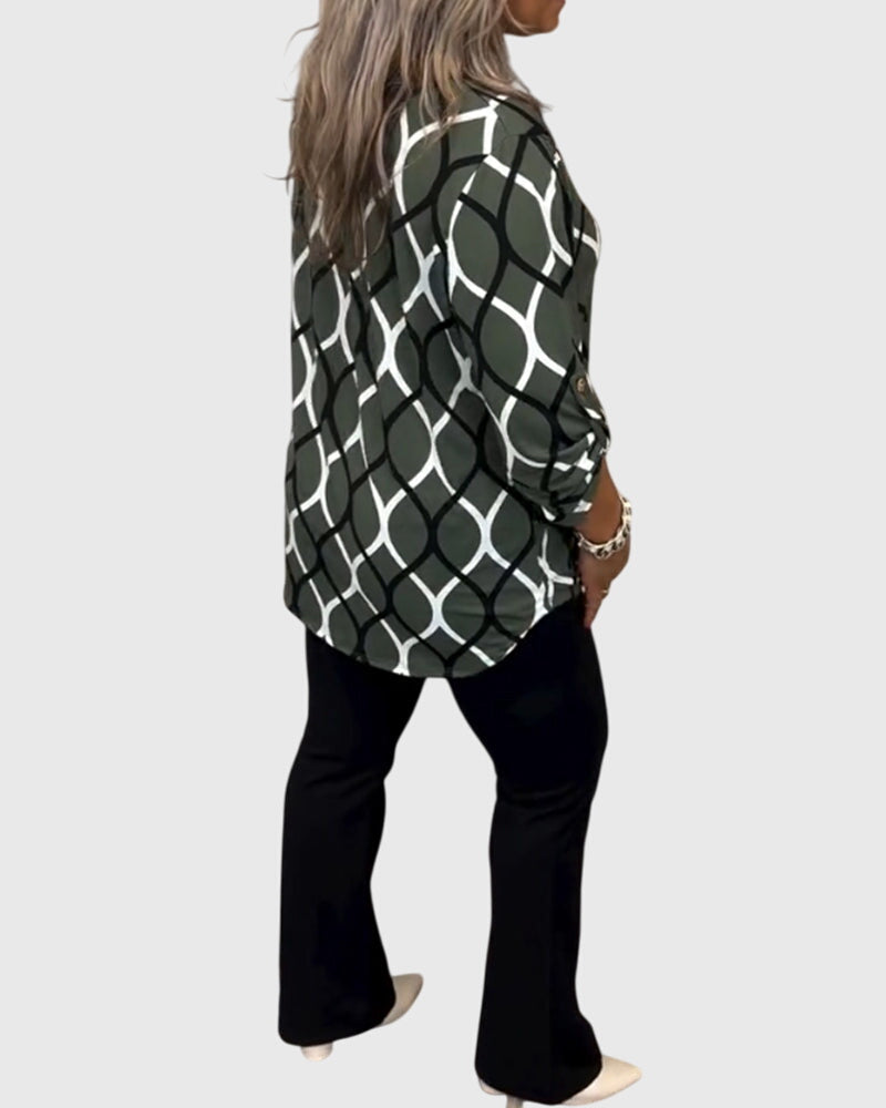 Beverly | Casual Geometric Blouse