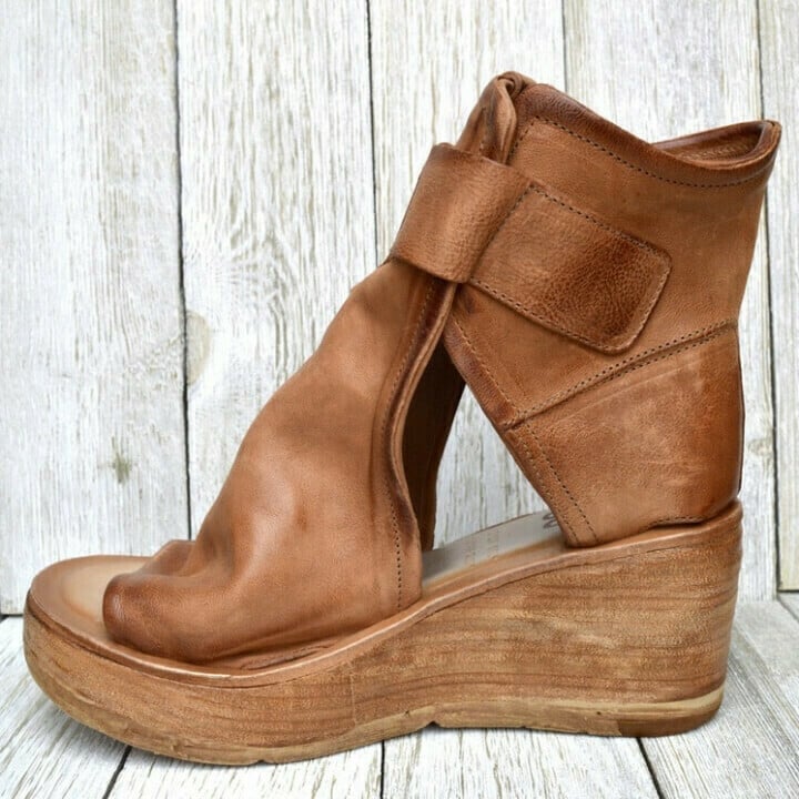 Adriana | Ankle Buckle Wedge Sandals