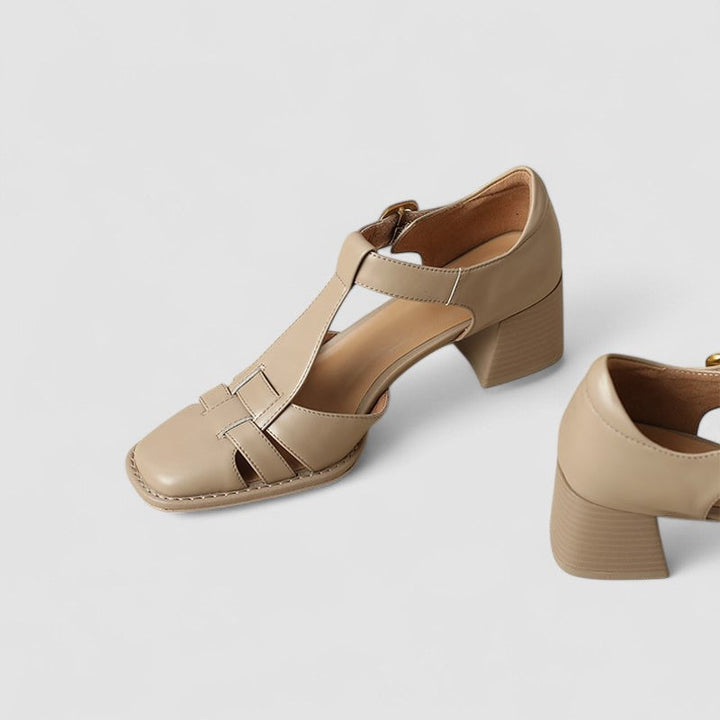 Hertha | T-Strap Mary Jane Block Heels
