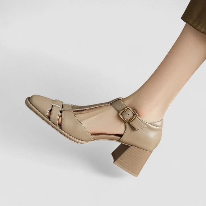 Hertha | T-Strap Mary Jane Block Heels