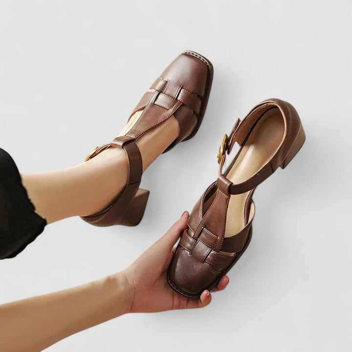 Hertha | T-Strap Mary Jane Block Heels