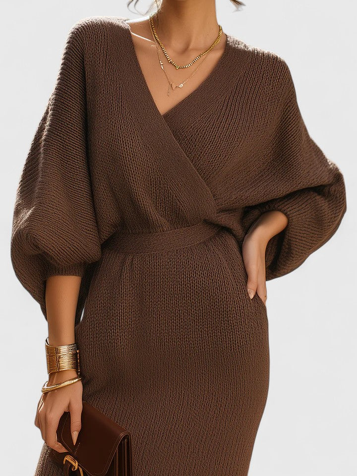Darcy | Wrap Bishop Sleeve Dress