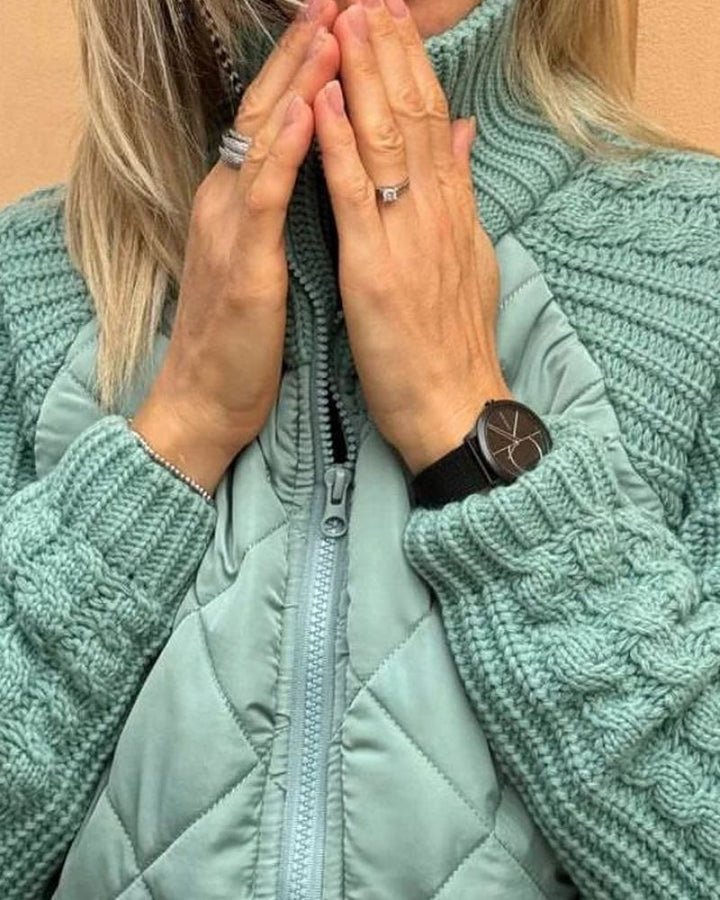 Ashara | Padded Knit Sleeve Jacket
