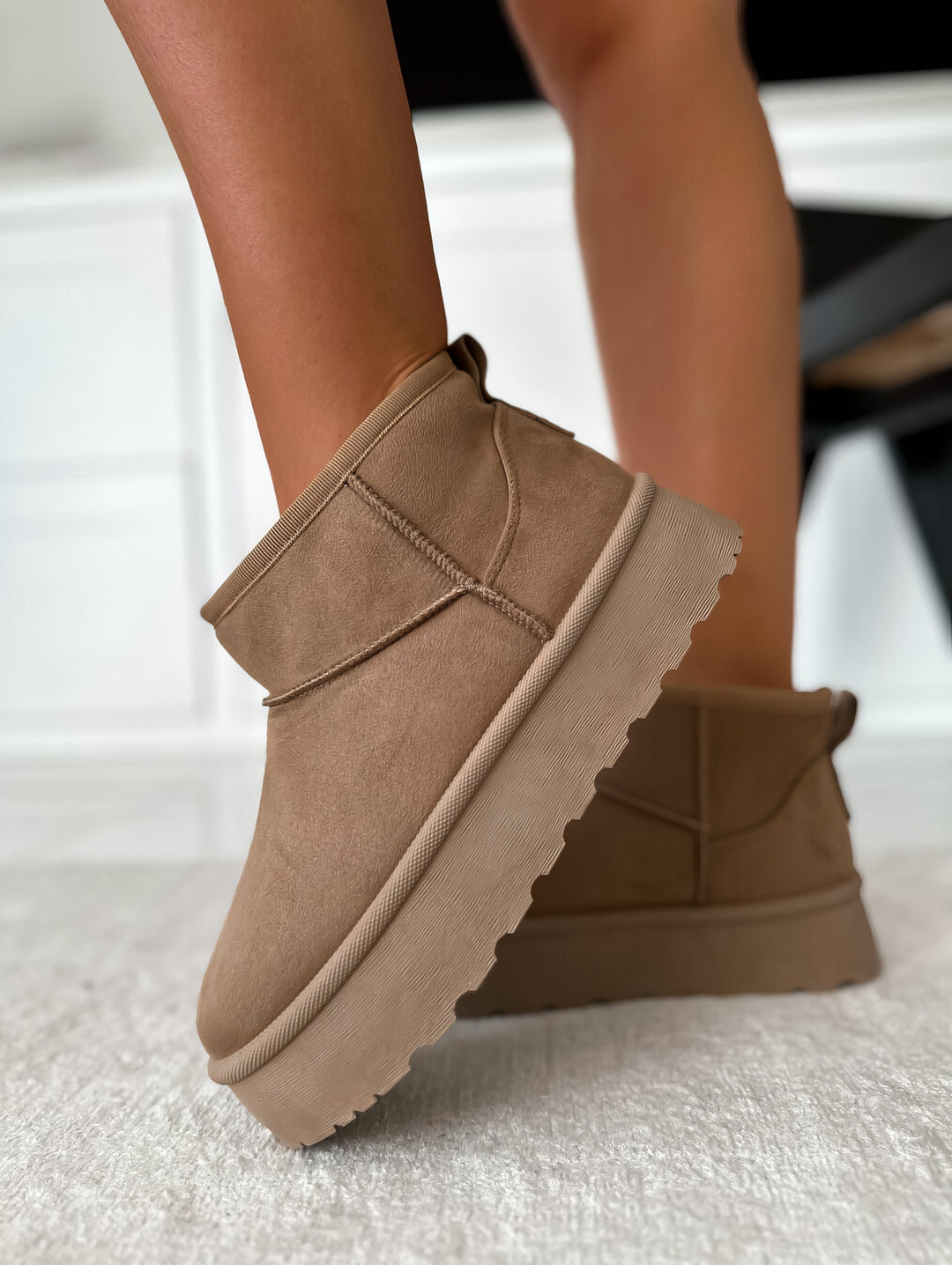 Alwilda | Platform Ankle Boots Pull-On Style