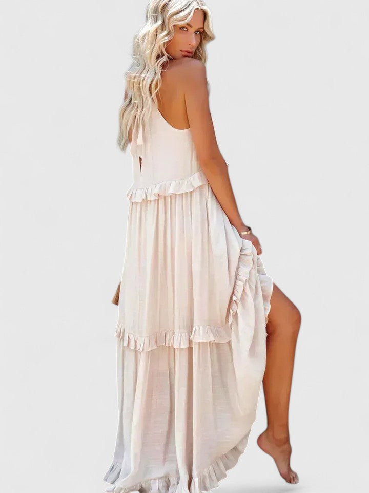 Lyric | Sleeveless Tiered Ruffle Maxi Dress
